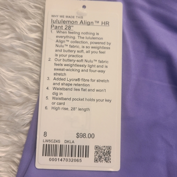 Lululemon Align HR Pant 28" Dark Lavender - Picture 9 of 9